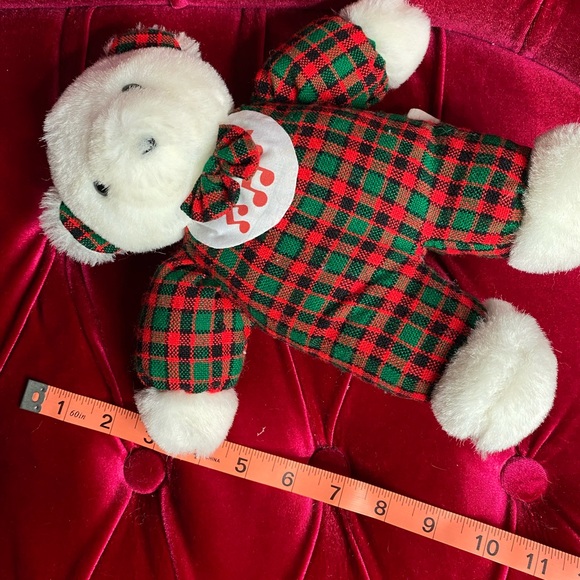 Vintage Christmas bear plush - Picture 5 of 6